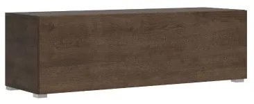 Base TV a ribalta a terra con foro passacavi Isoka 133 cm Noce