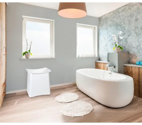 WENKO 22949100 - Sgabello WING 45x48 cm bianco/nero