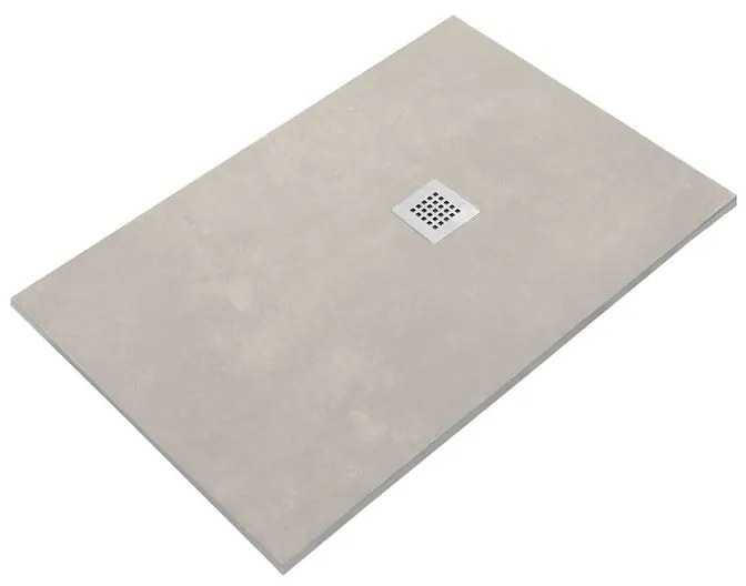 Piatto doccia SANYCCES in resina STRATO grigio L 70 x L 100 cm