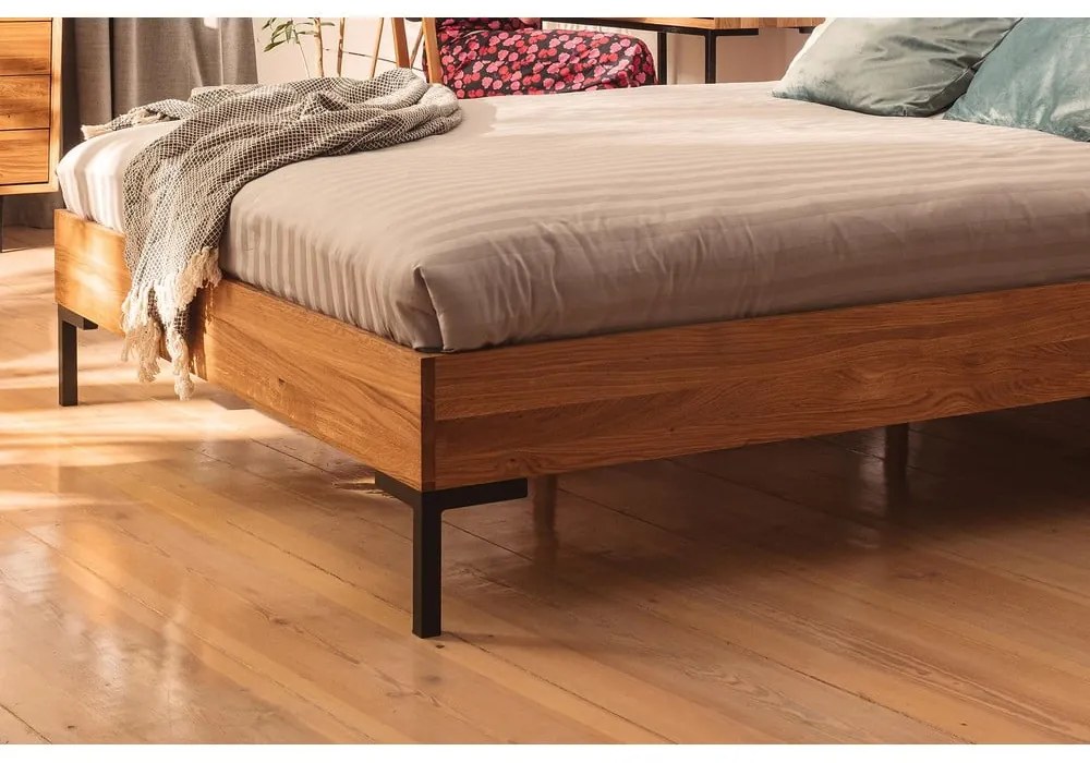 Letto matrimoniale in rovere 160x200 cm Abies 2 - The Beds