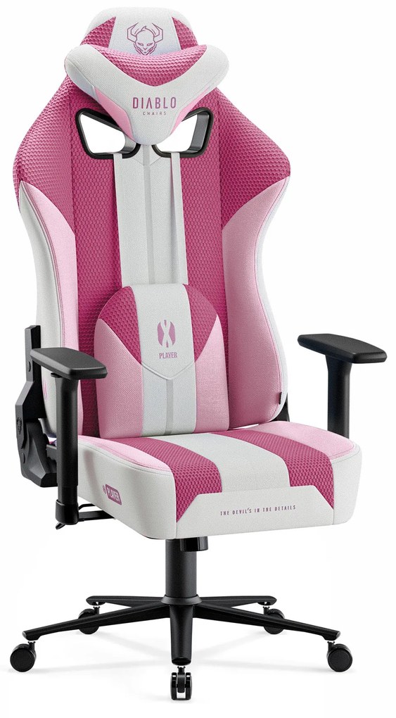 Sedia da gaming Diablo X-Player 2.0 In Materiale Normal Size: Marshmallow Pink