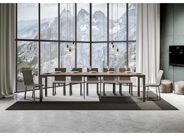 Consolle 90x40 cm allungabile a 300 cm EVERYDAY EVOLUTION Noce