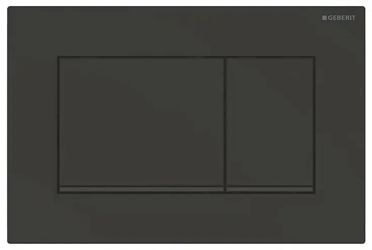 Placca di comando Geberit Sigma30 nero opaco con inserto nero lucido