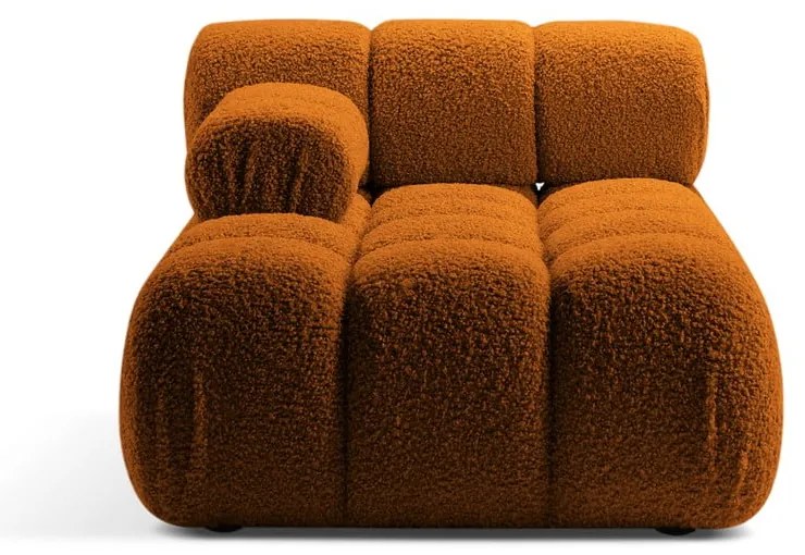 Modulo divano bouclé arancione (angolo sinistro) Bellis - Micadoni Home