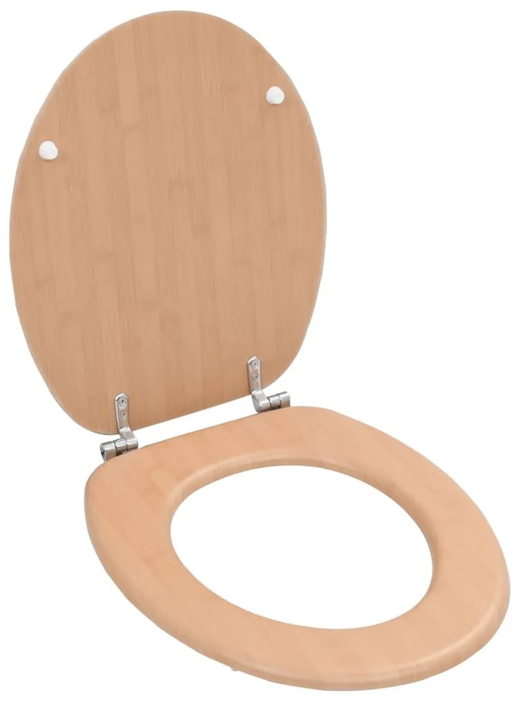 Tavoletta Wc Con Coperchio Mdf Design A Bambù /