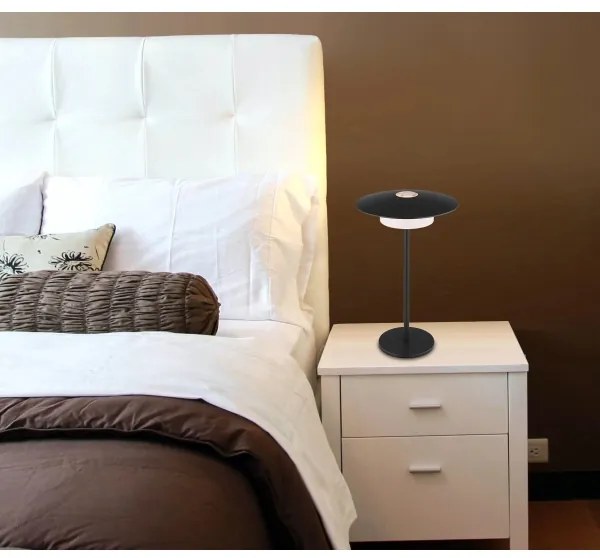 Globo 21024S-LED Lampada da tavolo ricaricabile KYLER LED/3W/3,7V 1800/2700/3000K nero