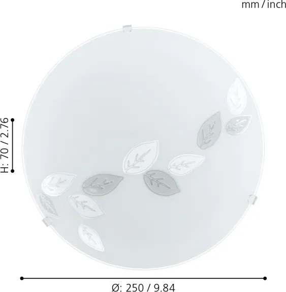 Eglo 80264 - Plafoniera MARS 1xE27/25W/230V