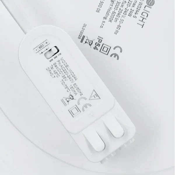 Solight WD244-S - Pannello LED 2 in 1 24W/230V 3000/4000/6000K diam. 30 cm IP54 argento