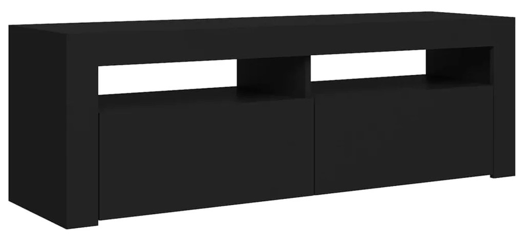 Mobile porta tv con luci led nero 120x35x40 cm