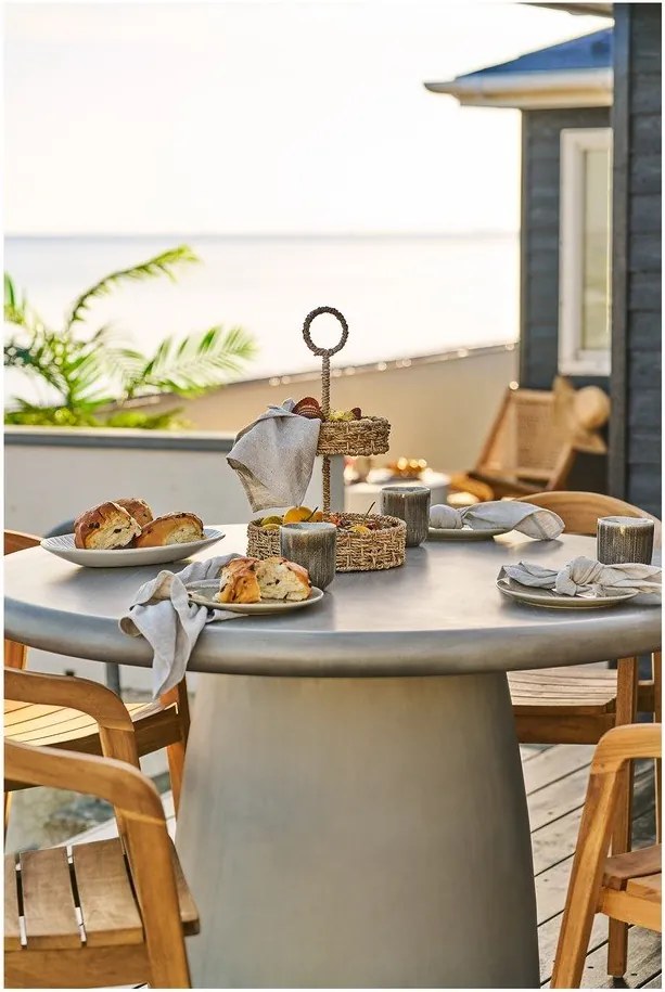 Tavolo da pranzo da giardino rotondo in ceramica ø 60 cm Bonnet – House Nordic