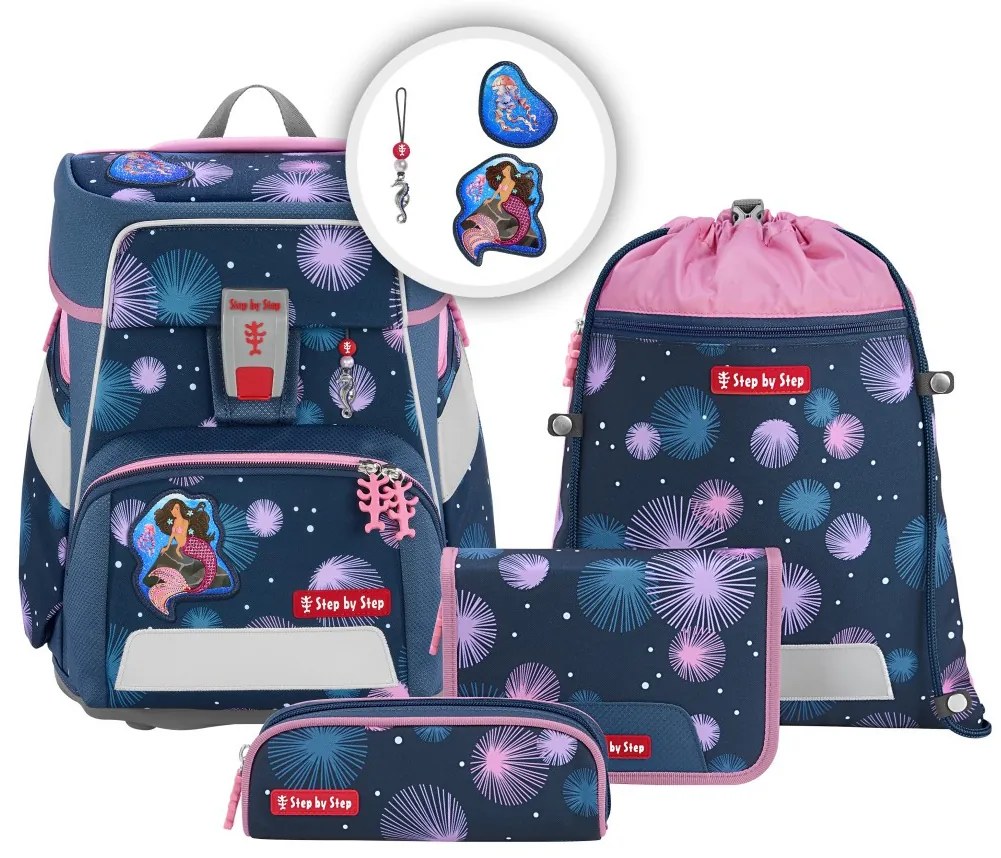 Zaino scuola SPACE - set 5 pezzi, Step by Step Mermaid Delia