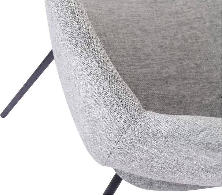 Set di sedie da pranzo grigio chiaro in imbottito 2 pz Rowley – Unique Furniture