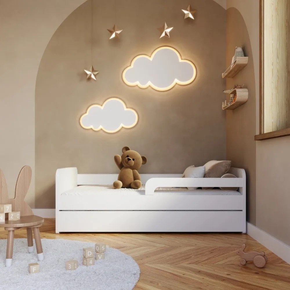 Letto da bambini bianco con rete inclusa 80x160 cm Duuli – ELTAP