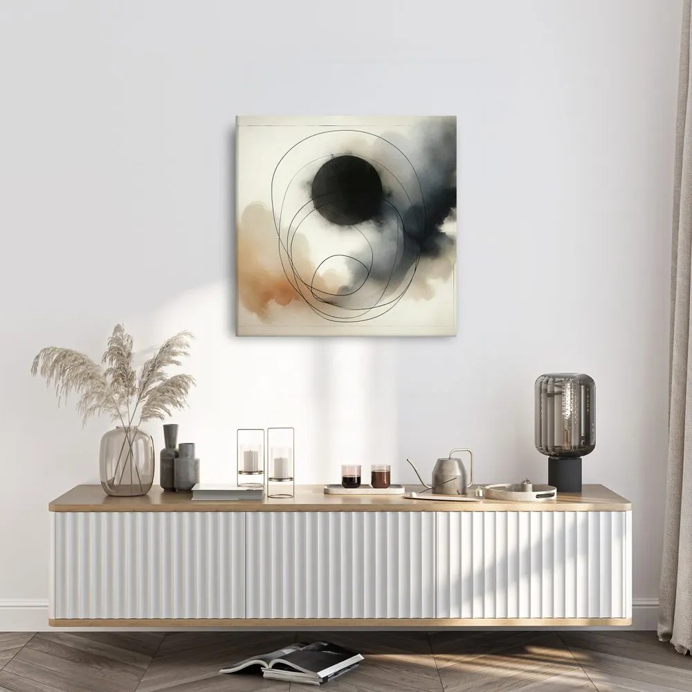Quadro su tela – Linee geometriche e toni fumosi