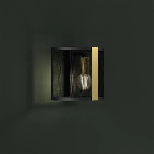 Applique KAGA 1xE27/60W/230V nero/oro