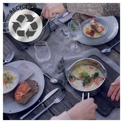 Tefal - Set di 10 pentole NORDICA in acciaio inox