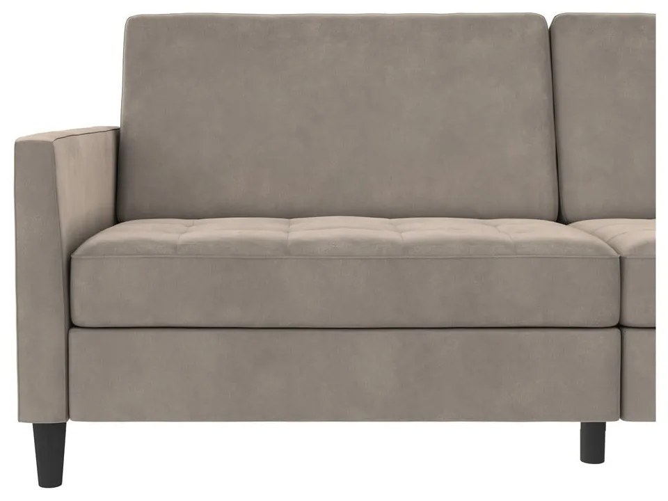 Divano beige in velluto 207 cm Presley - Støraa