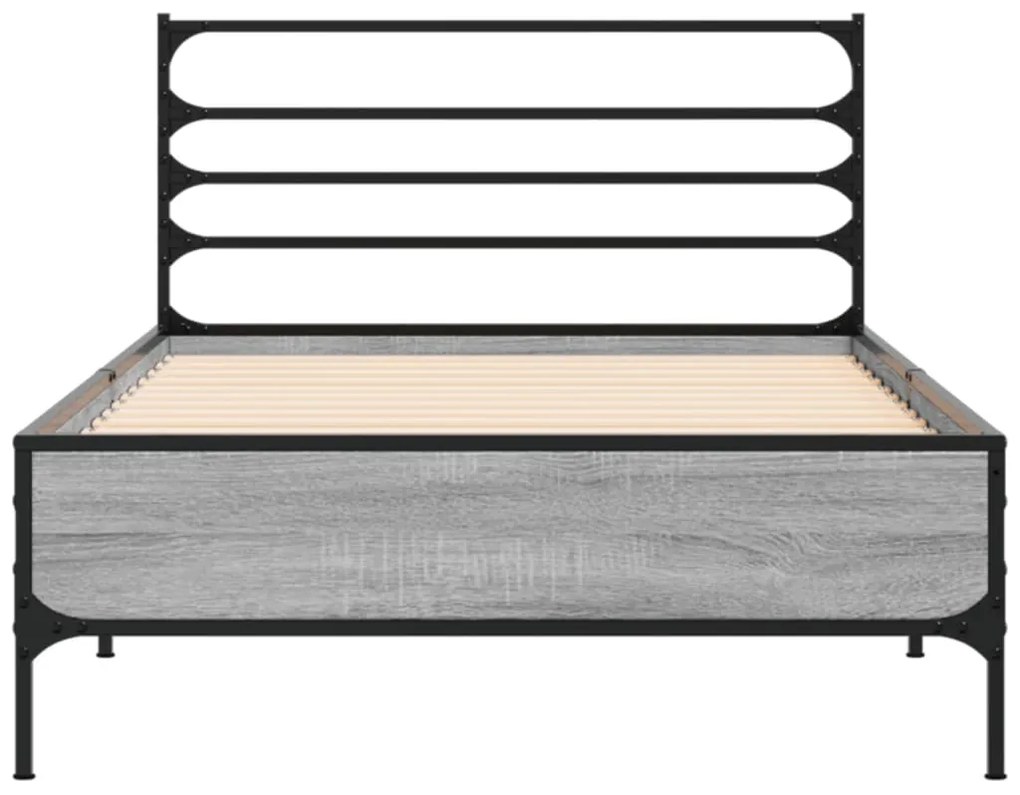 Giroletto grigio sonoma 75x190cm in legno multistrato e metallo