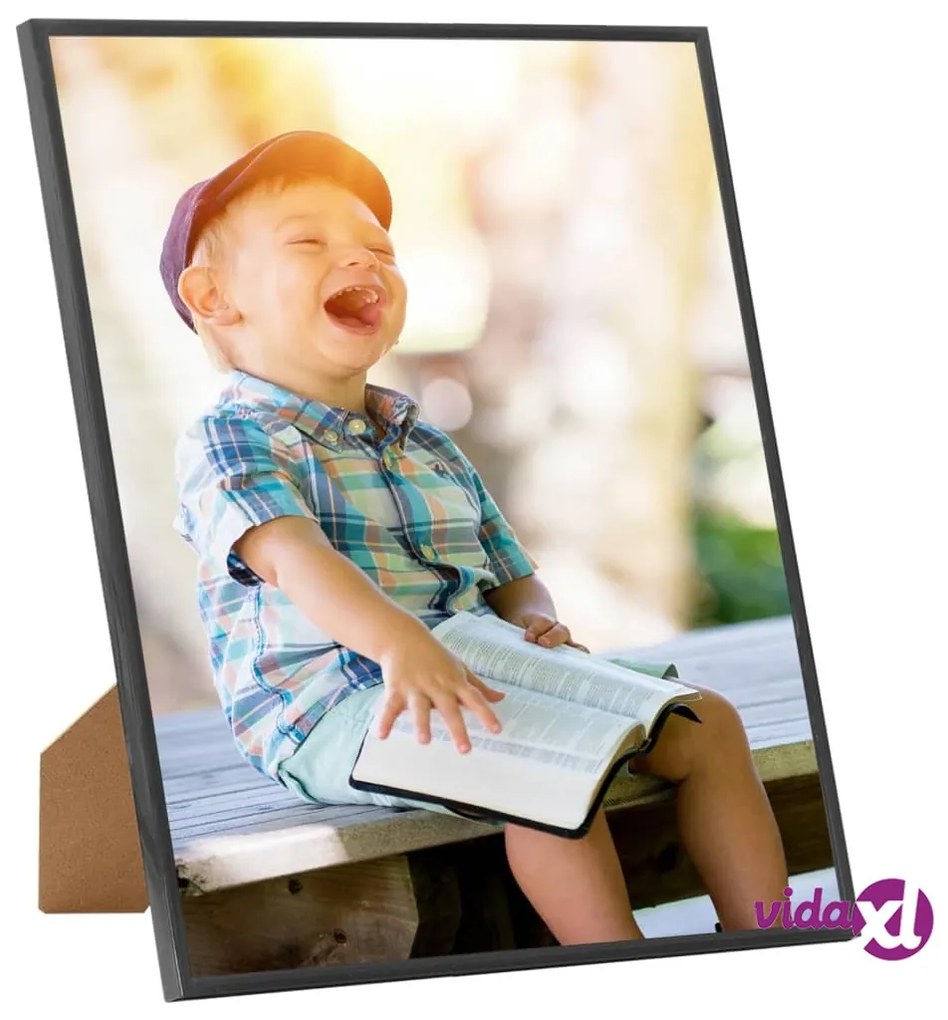 vidaXL Cornici Foto Collage 5 pz per Tavolo Nere 30x30 cm in MDF