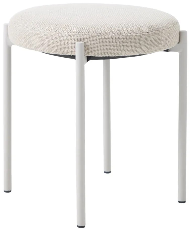 Sgabello color crema in metallo impilabile Pelican – Unique Furniture