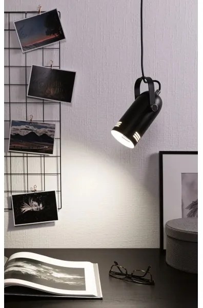 Paulmann 79766 - 1xE27/15W Lampada a sospensione su cavo LAVEA 230V nero