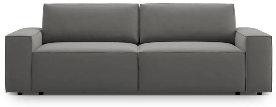 Divano grigio allungabile e con contenitore rivestito in velluto 247 cm Jodie – Micadoni