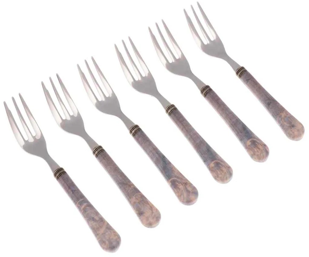 Set 6 Pz Forchette da Dolce - Posate Particolari Boston in Stile