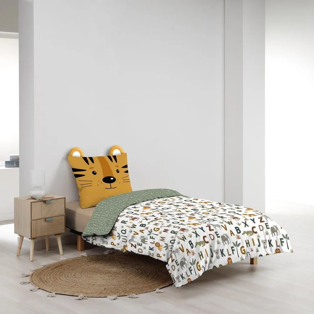 Set copripiumino e federa da bambini in cotone per letto singolo 140x200 cm Tigry – douceur d'intérieur