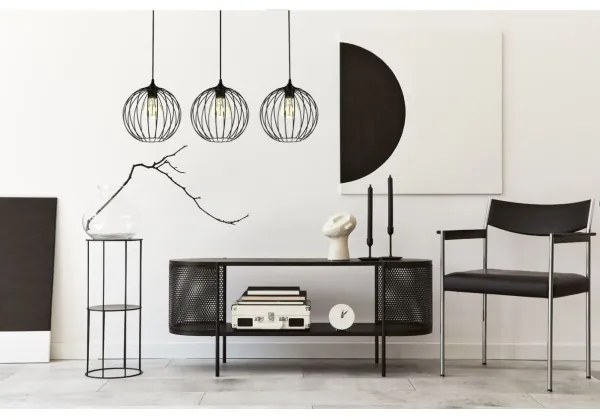 Lampadario a sospensione con filo MATT 3xE27/60W/230V