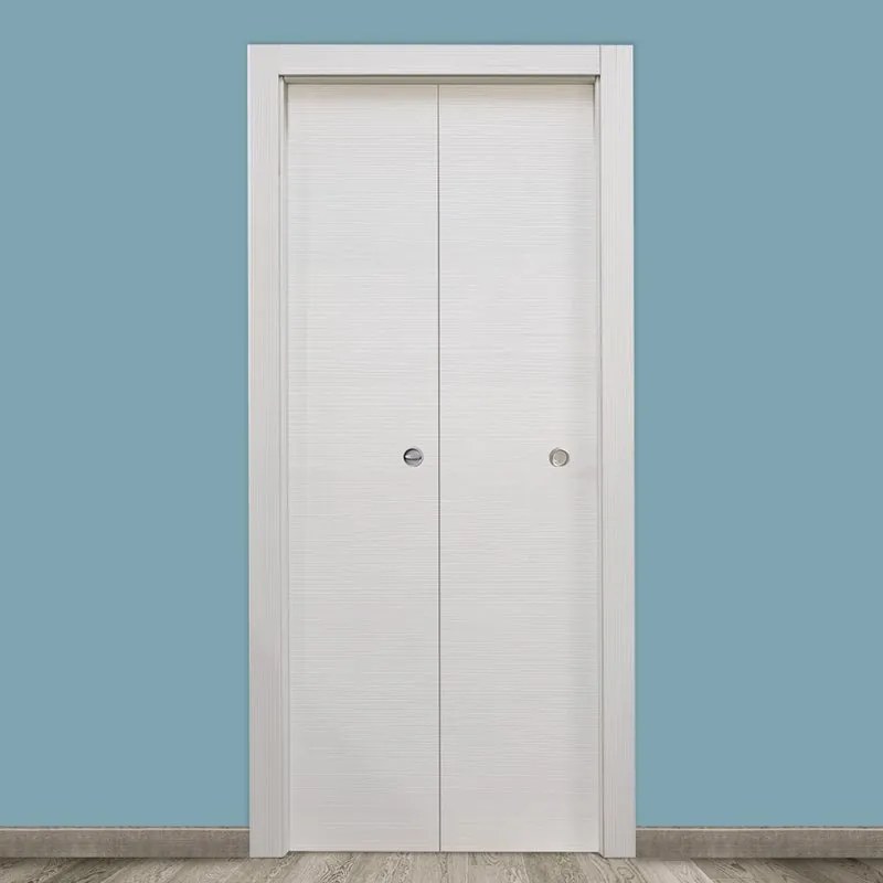 Porta pieghevole a libro simmetrica Sun bianco L 70 x H 210 cm reversibile