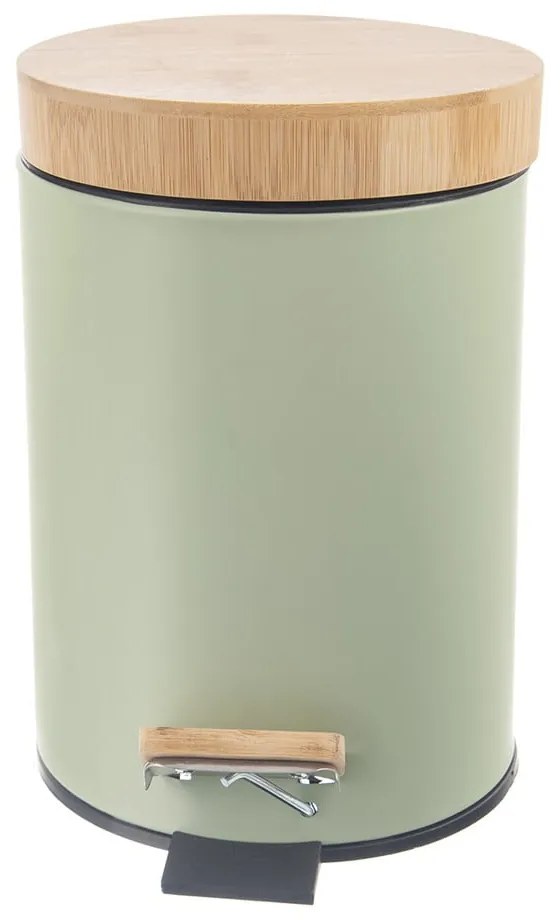 Bidone in metallo con piedini verde chiaro 5 l Greenish - Orion