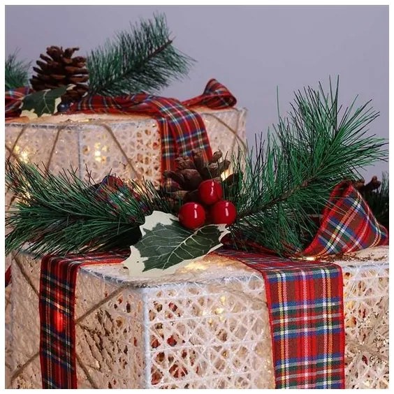 Solight 1V291 - SET 3x LED Regalo di Natale 48xLED/3,6W/230V IP44 bianco caldo