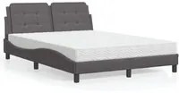 Letto con Materasso Grigio 140x190 cm in Similpelle 3208862