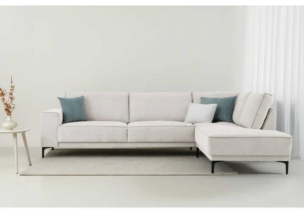 Divano angolare color crema (con penisola a destra) Copenhagen – Scandic