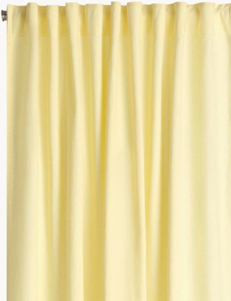 Set di 2 tende in cotone semitrasparente Lina