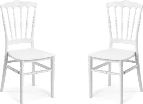 Sedia per interni esterni Bianco - impilabile NAPOLEONE 2 sedie