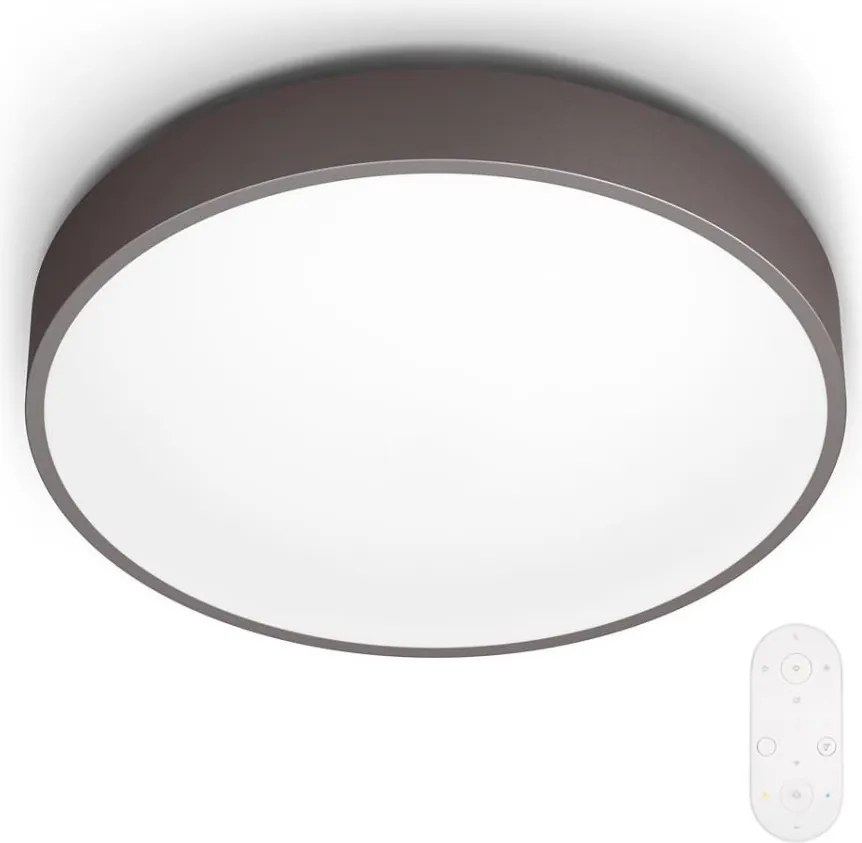 Philips 60262/43/P5 - Plafoniera LED dimmerabile Marrone LED/28W/230V + telecomando incluso