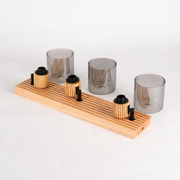 Brilagi - Faretto HYGGE 3xE14/15W/230V legno/fumé