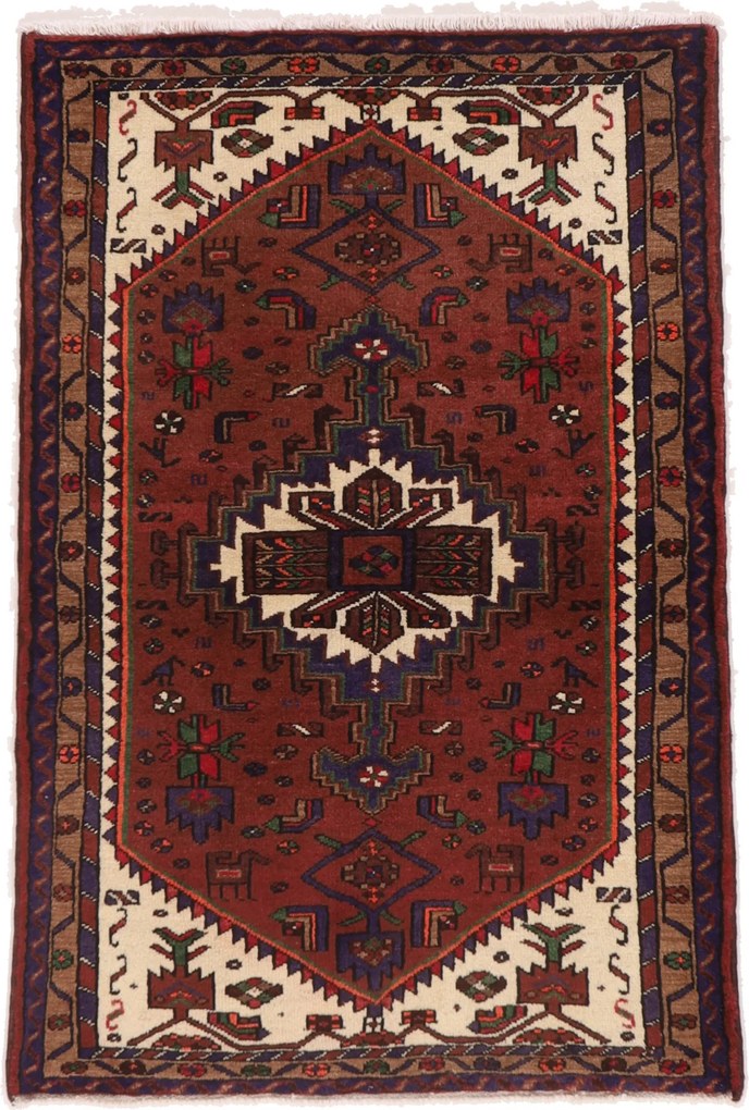 Hamedan Tappeto 150x100 (Iran) Annodato A Mano