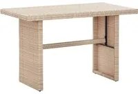 Tavolo da Giardino Beige 110x60x67 cm in Polyrattan