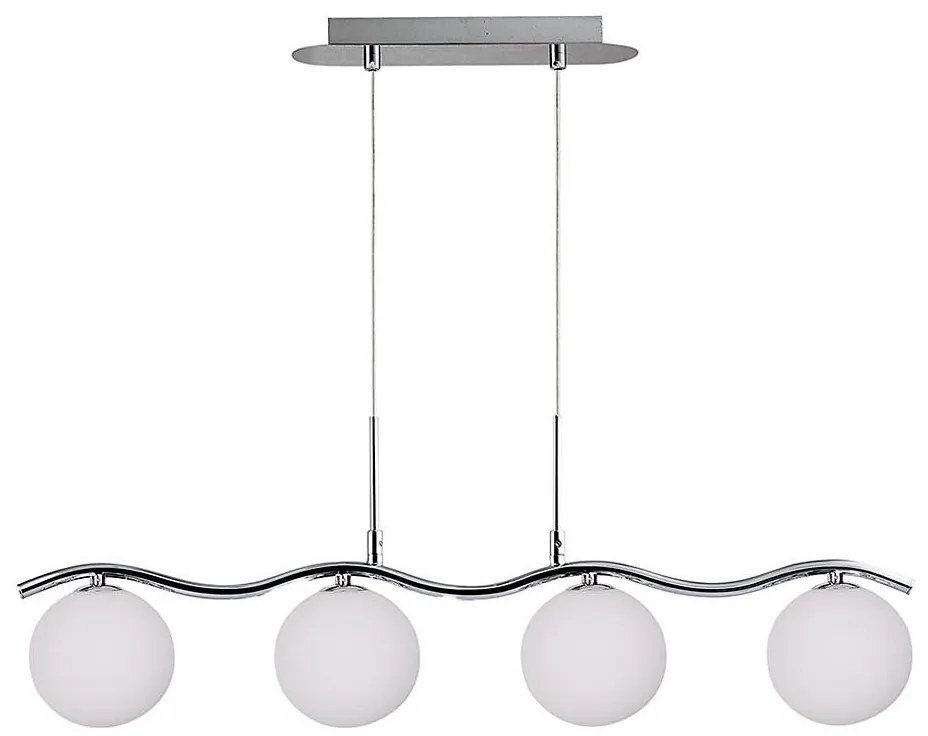 Lampadario a sospensione con filo RAMON 4xG9/40W/230V cromo lucido
