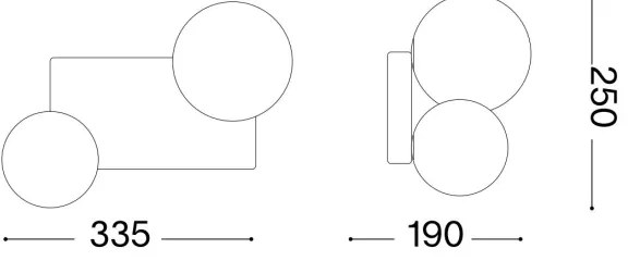 Ideal Lux - Plafoniera LED PENTA 2xG9/3W/230V oro