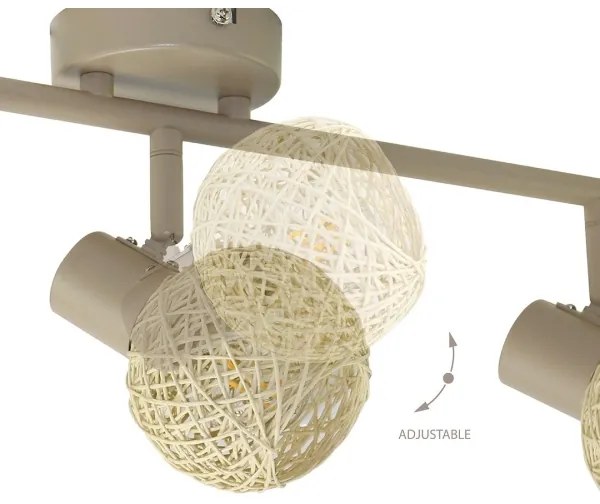 Faretto DEX 3xE14/10W/230V beige/crema