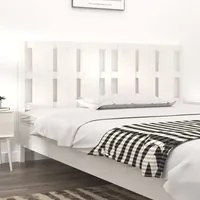 Testiera per Letto Bianca 165,5x4x100 cm Legno Massello di Pino 818001