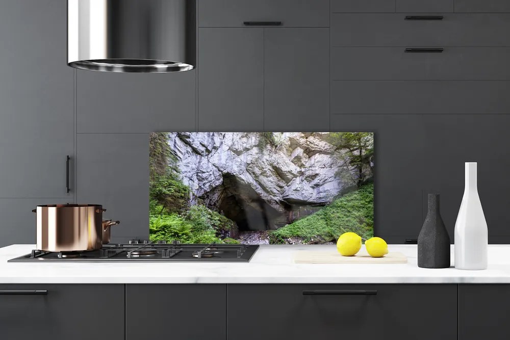 Pannello rivestimento parete cucina Grotta di montagna della natura 120x60 cm