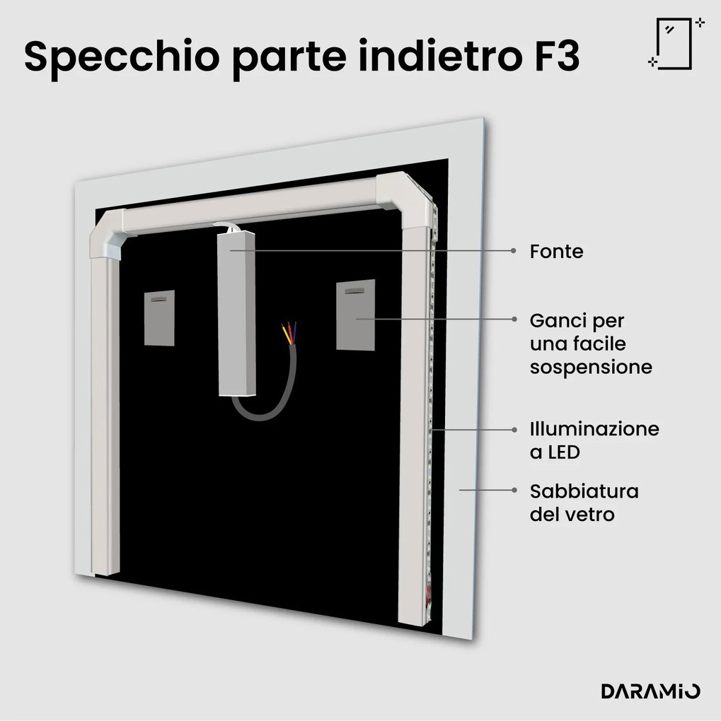 Specchio con luce LED F3