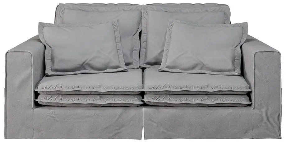 Divano grigio chiaro 196 cm Nora – Ropez