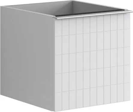 Mobile da bagno sospeso sotto lavabo L 40 x H 40 x P 45.5 cm bianco laccato, 2 cassetti Pixel grid