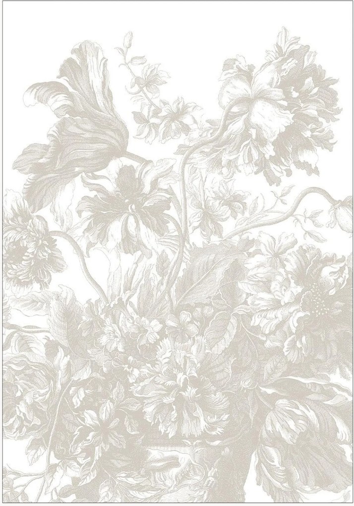Carta da parati Frans Uyterlinde - Engraved Flowers