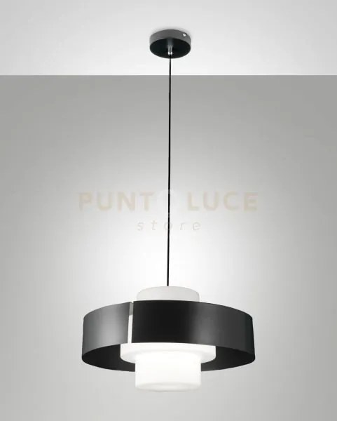 Loto lampadario a sospensione antracite 1 luce attacco e27 in meta...